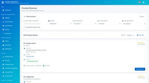 Nexgile AgentiCare Hub interface